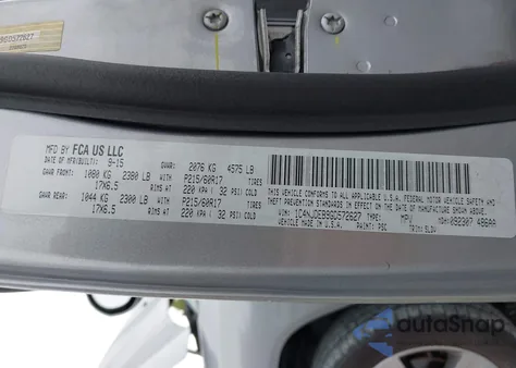 2016 Jeep Compass High Altitude Edition z USA, uszkodzony, nr VIN 1C4NJDEB9GD572627